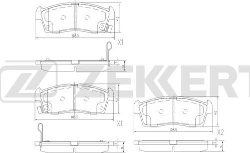 Zekkert BS-3054 - Bremžu uzliku kompl., Disku bremzes ps1.lv