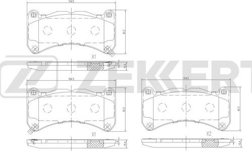 Zekkert BS-3051 - Bremžu uzliku kompl., Disku bremzes ps1.lv