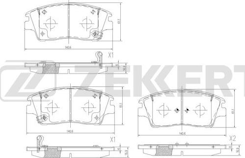 Zekkert BS-3061 - Bremžu uzliku kompl., Disku bremzes ps1.lv