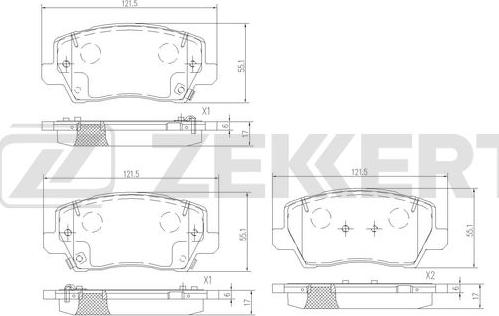 Zekkert BS-3068 - Bremžu uzliku kompl., Disku bremzes ps1.lv