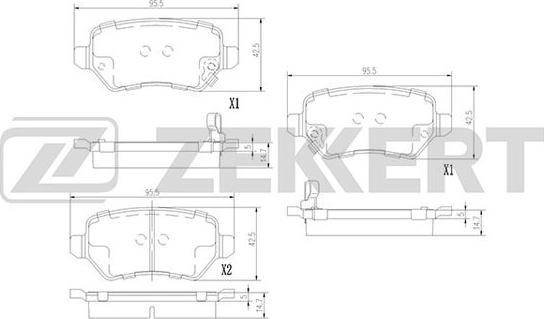 Zekkert BS-3017 - Bremžu uzliku kompl., Disku bremzes ps1.lv