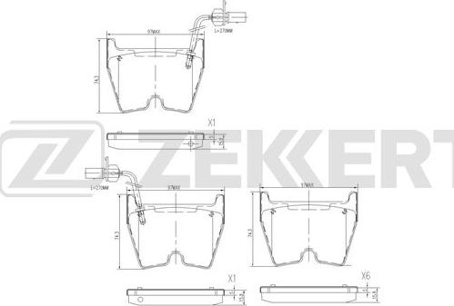 Zekkert BS-3039 - Bremžu uzliku kompl., Disku bremzes ps1.lv