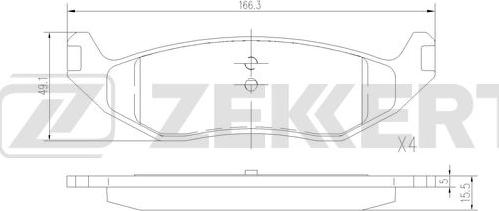 Zekkert BS-3038 - Bremžu uzliku kompl., Disku bremzes ps1.lv