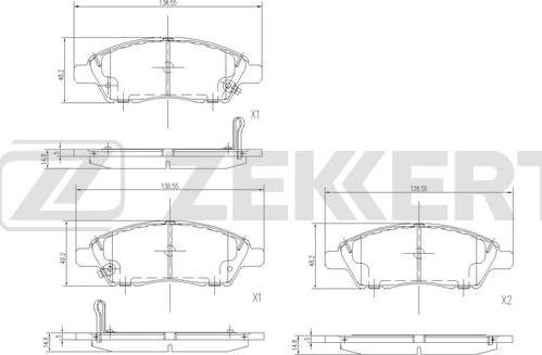 Zekkert BS-3037 - Bremžu uzliku kompl., Disku bremzes ps1.lv