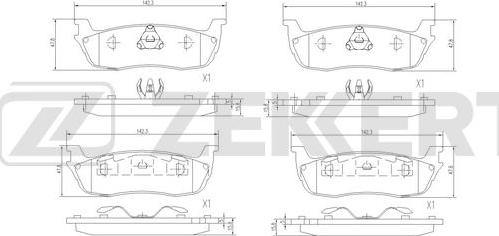 Zekkert BS-3029 - Bremžu uzliku kompl., Disku bremzes ps1.lv