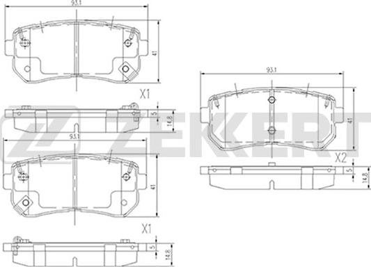 Zekkert BS-3020 - Bremžu uzliku kompl., Disku bremzes ps1.lv