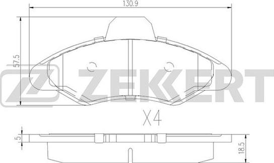 Zekkert BS-2999 - Bremžu uzliku kompl., Disku bremzes ps1.lv