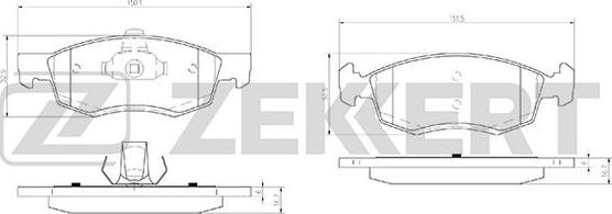 Zekkert BS-2940 - Bremžu uzliku kompl., Disku bremzes ps1.lv