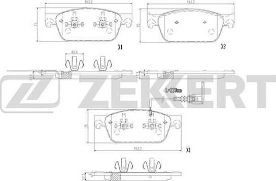 Zekkert BS-2948 - Bremžu uzliku kompl., Disku bremzes ps1.lv