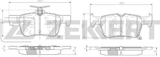 Zekkert BS-2957 - Bremžu uzliku kompl., Disku bremzes ps1.lv