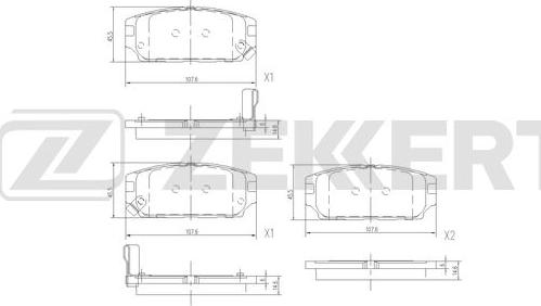 Zekkert BS-2961 - Bremžu uzliku kompl., Disku bremzes ps1.lv