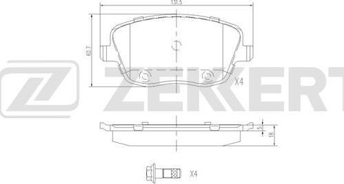 Zekkert BS-2903 - Bremžu uzliku kompl., Disku bremzes ps1.lv