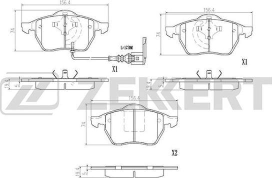 Zekkert BS-2902 - Bremžu uzliku kompl., Disku bremzes ps1.lv