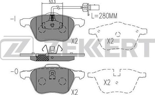 Zekkert BS-2914 - Bremžu uzliku kompl., Disku bremzes ps1.lv