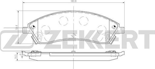 Zekkert BS-2984 - Bremžu uzliku kompl., Disku bremzes ps1.lv