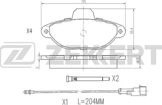 Zekkert BS-2939 - Bremžu uzliku kompl., Disku bremzes ps1.lv