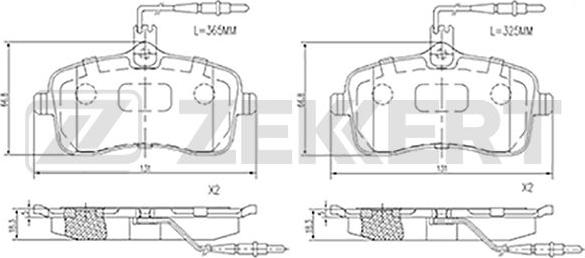 Zekkert BS-2931 - Bremžu uzliku kompl., Disku bremzes ps1.lv