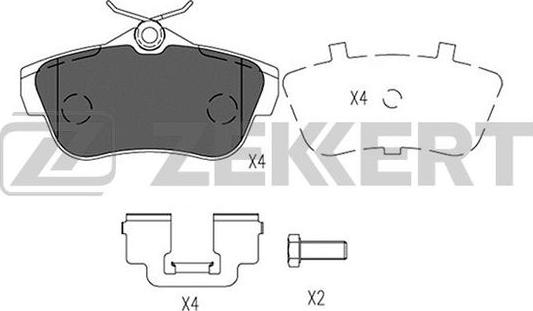 Zekkert BS-2938 - Bremžu uzliku kompl., Disku bremzes ps1.lv