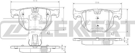 Zekkert BS-2937 - Bremžu uzliku kompl., Disku bremzes ps1.lv