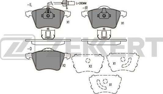 Zekkert BS-2925 - Bremžu uzliku kompl., Disku bremzes ps1.lv