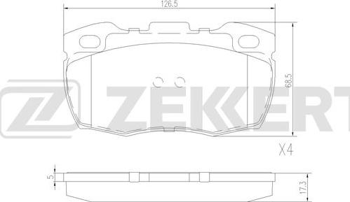 Zekkert BS-2976 - Bremžu uzliku kompl., Disku bremzes ps1.lv