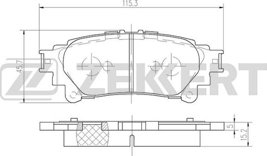 Zekkert BS-2972 - Bremžu uzliku kompl., Disku bremzes ps1.lv