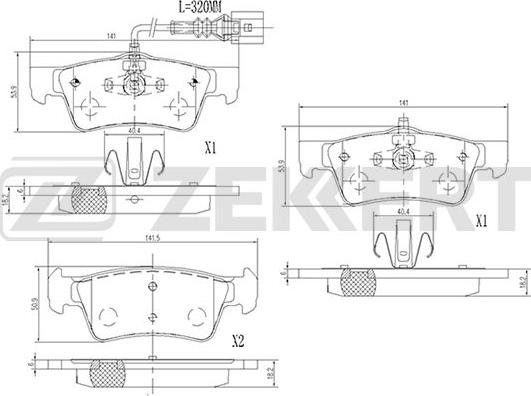 Zekkert BS-2450 - Bremžu uzliku kompl., Disku bremzes ps1.lv