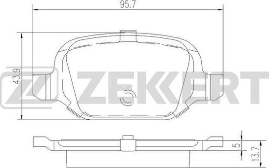 Zekkert BS-2463 - Bremžu uzliku kompl., Disku bremzes ps1.lv