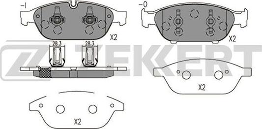 Zekkert BS-2425 - Bremžu uzliku kompl., Disku bremzes ps1.lv