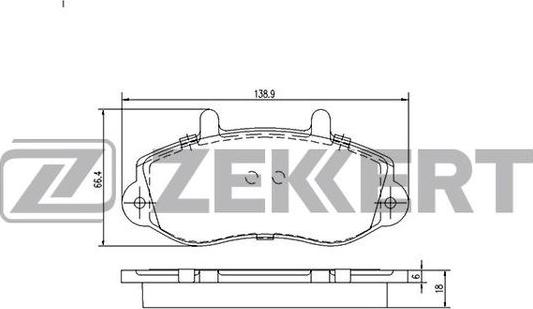 Zekkert BS-2420 - Bremžu uzliku kompl., Disku bremzes ps1.lv