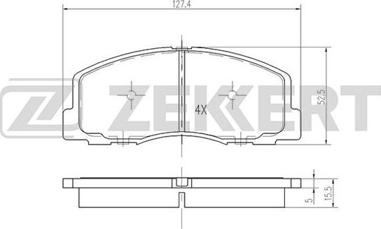 Zekkert BS-2534 - Bremžu uzliku kompl., Disku bremzes ps1.lv