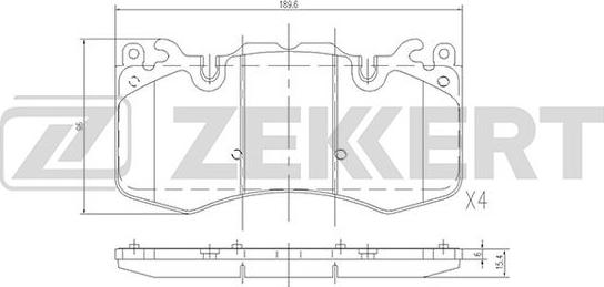 Zekkert BS-2530 - Bremžu uzliku kompl., Disku bremzes ps1.lv