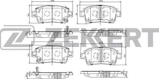 Zekkert BS-2695 - Bremžu uzliku kompl., Disku bremzes ps1.lv