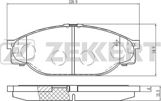 Zekkert BS-2090 - Bremžu uzliku kompl., Disku bremzes ps1.lv