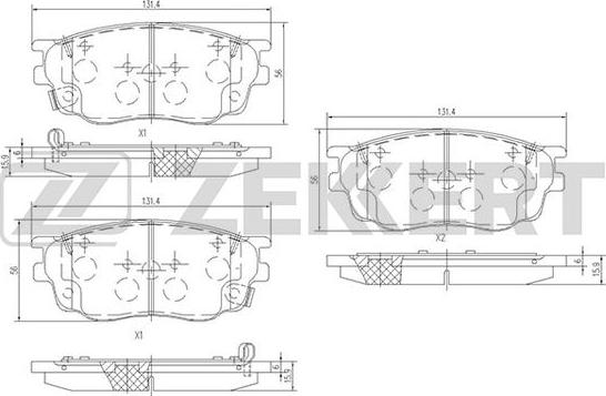 Zekkert BS-2063 - Bremžu uzliku kompl., Disku bremzes ps1.lv