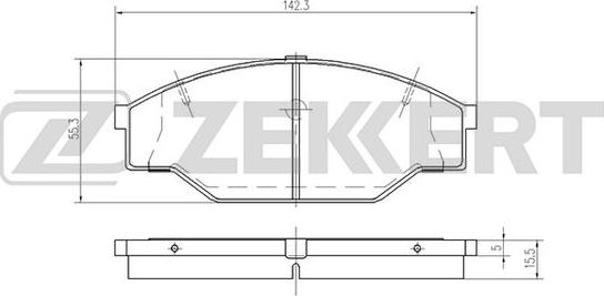 Zekkert BS-2088 - Bremžu uzliku kompl., Disku bremzes ps1.lv