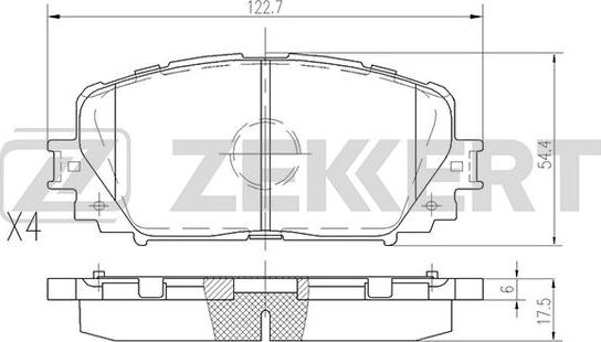 Zekkert BS-2079 - Bremžu uzliku kompl., Disku bremzes ps1.lv