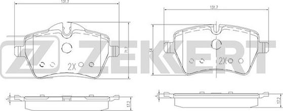 Zekkert BS-2140 - Bremžu uzliku kompl., Disku bremzes ps1.lv