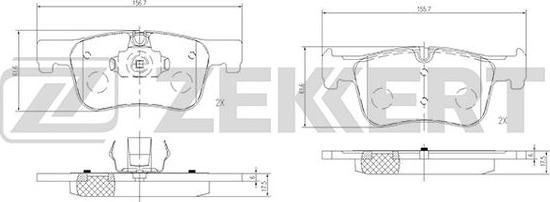 Zekkert BS-2143 - Bremžu uzliku kompl., Disku bremzes ps1.lv