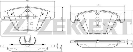 Zekkert BS-2142 - Bremžu uzliku kompl., Disku bremzes ps1.lv