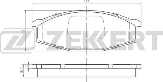 Zekkert BS-2150 - Bremžu uzliku kompl., Disku bremzes ps1.lv