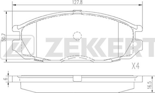 Zekkert BS-2162 - Bremžu uzliku kompl., Disku bremzes ps1.lv