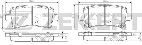 Zekkert BS-2112 - Bremžu uzliku kompl., Disku bremzes ps1.lv