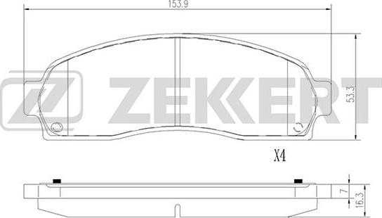 Zekkert BS-2130 - Bremžu uzliku kompl., Disku bremzes ps1.lv