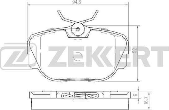 Zekkert BS-2138 - Bremžu uzliku kompl., Disku bremzes ps1.lv