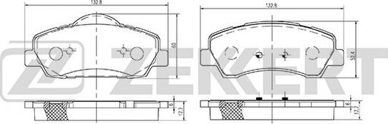 Zekkert BS-2125 - Bremžu uzliku kompl., Disku bremzes ps1.lv