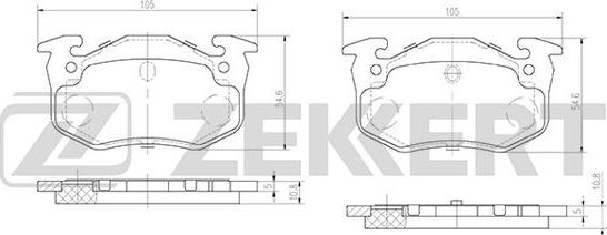 Zekkert BS-2893 - Bremžu uzliku kompl., Disku bremzes ps1.lv