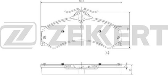 Zekkert BS-2851 - Bremžu uzliku kompl., Disku bremzes ps1.lv