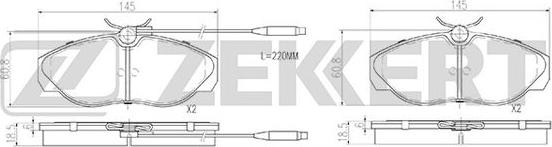 Zekkert BS-2869 - Bremžu uzliku kompl., Disku bremzes ps1.lv