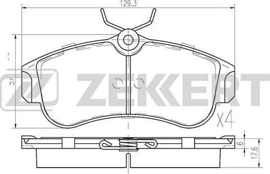 Zekkert BS-2805 - Bremžu uzliku kompl., Disku bremzes ps1.lv